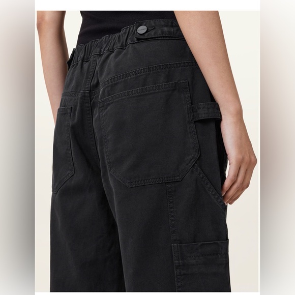 All Saints Florence Cargo Jogger Pants Washed Black , size 12 - Picture 6 of 15